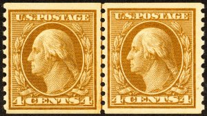 US Stamps # 495 MNH XF Line Pair Scott Value $160.00