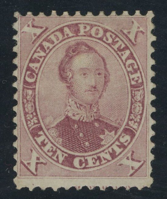 Canada - 17 - Red Lilac - F/VF Mint hinged with partial imprint bottom margin