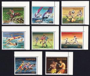 Rwanda Summer Olympic Games Los Angeles 8v Corners SG#1202-1209 SC#1191-1198