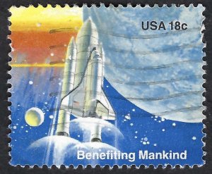 United States #1917 18¢ Space Shuttle Launch (1981). Used.