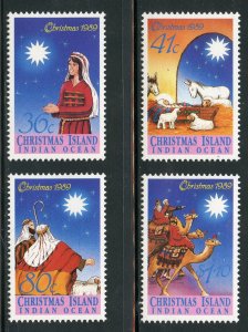 Christmas Island Scott 242-45 Unused LHOG - 1989 Christmas Issue - SCV $5.00