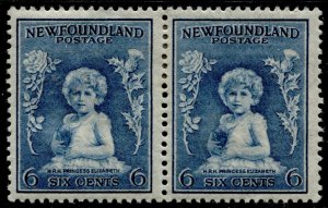 Newfoundland #192 Princess Elizabeth Pair MLH CV$24.00