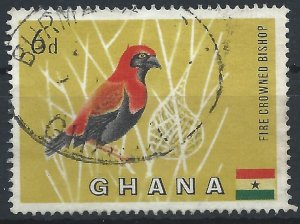 Ghana 1959 - 6d Red-crowned bishop - SG220 used