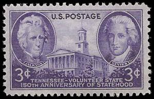 # 941 MINT NEVER HINGED TENNESSEE STATEHOOD 150TH ANNIV. VF+