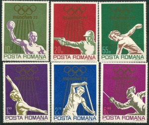 Romania; 1972: Sc. # 2341-2346: MNH Cpl Set