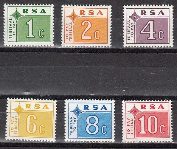 South Africa Scott J73-8 Mint NH (Catalog Value $14.85)