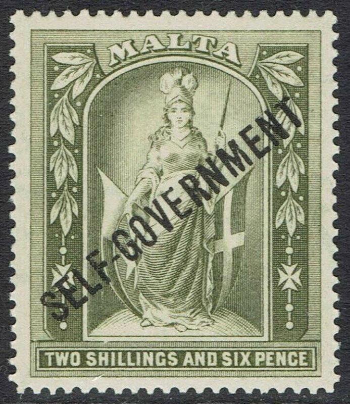 MALTA 1922 SELF GOVERNMENT 2/6 