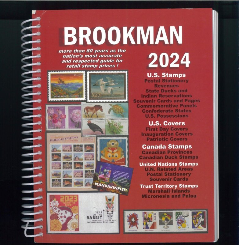 2024 Brookman Price Guide US Canada UN Postage Stamp & Cover Catalogue