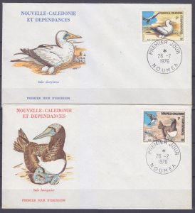 1976 New Caledonia 573-574 FDC Birds 6,00 €