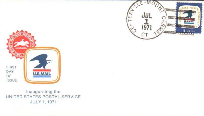 #1396 CT, Centerville - Mount Carmel 7-1-71 USPS FDC