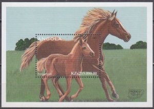 1997 Angola 1147/B34 Horses