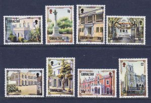 Gibraltar-Sc#686-93-unused NH QEII set-Architectural Heritage-1995-