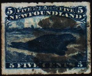 Newfoundland. 1868 5c  S.G.43 Fine Used