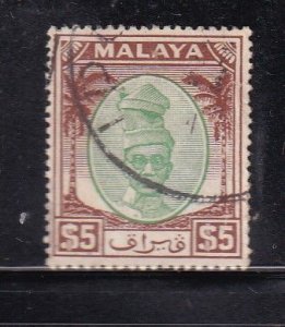 Malaya Perak 1950 Sc 119 $5 Used