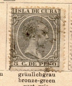 Spanish Colonies Caribbean 1890 Early Issue Fine Used 5c. NW-238477