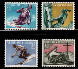 LIECHTENSTEIN Scott 289-292 MH* 1955 sport set CV $18