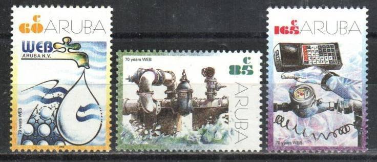 Aruba Stamp 217-219  - Water and energy company