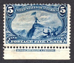 US 1898 5¢ Trans Mississippi Stamp #288 MH CV $90