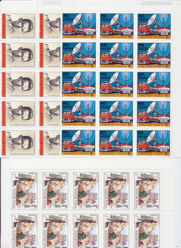 HUNGARY Trains Art Blocks MNH(Aprx 250 Stamps) NT 9078