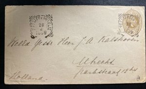 1899 Netherlands Indies Stationery cover To Utrecht Holland