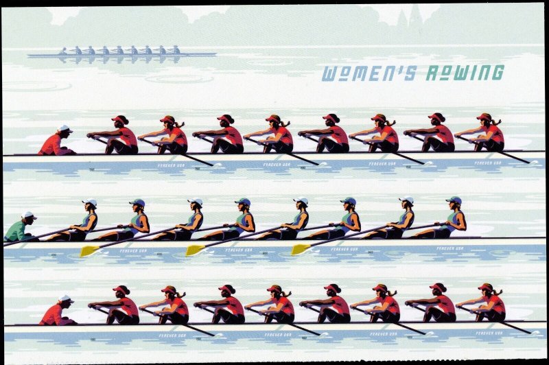 US  5694-97 Women's Rowing 60c - Forever  Header Block of 12  - MNH - 2022-P1111