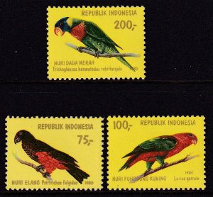 Indonesia 1104-1106 Birds MNH VF