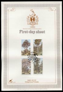 Ciskei 46-9 on First Day Sheet - used-  Indigenous Forests, Trees