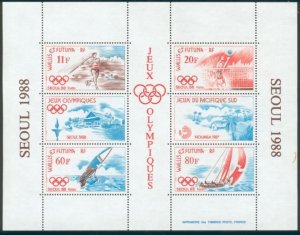 Wallis and Futuna 1988 MNH Stamps Souvenir Sheet Scott 375a Sport Olympic Games