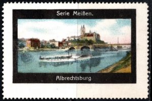 Vintage Germany Poster Stamp Meissen Series Albrechtsburg Castle