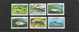 FISH - NICARAGUA #1661-1666  MNH