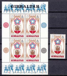 Gibraltar - 1976 American Bicentenial Sc#329/329a-MNH(4959)