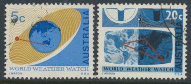 Australia  SC# 431-432 World Weather 1968  SG 417-418  Used as per scan 