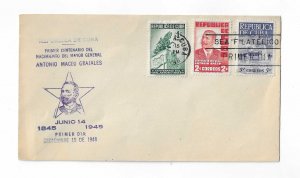 Cuba 1948  Maceo set of  3 FDC with better cachet