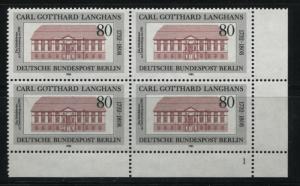 Berlin 9N479       Plate block of 4