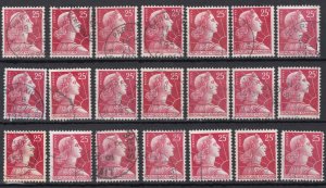 France 1955 Sg1238b 25f Red Fine Used X21 Liberty