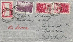 Buenos Aires, Argentina to Zagreb, Yugoslavia 1947 Airmail (52731)