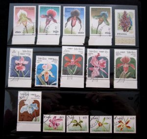 WORLDWIDE - TOPICAL STAMPS - 100 ORCHIDS