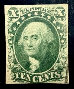 US #15 USED Type III Imperforate F/VF extremely light cancel