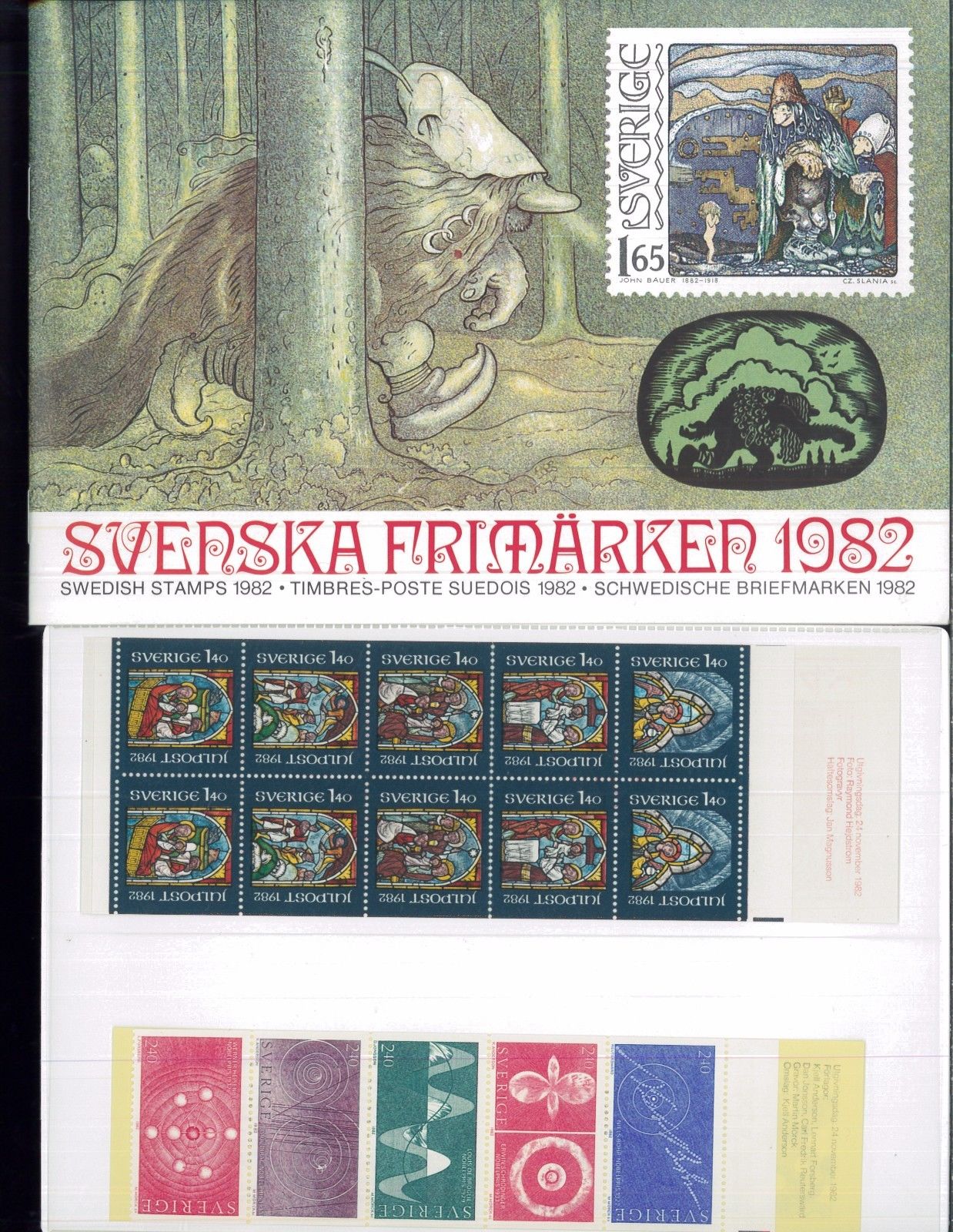 1982 Sweden Swedish Official Booklet Postage Stamp Yearset Collection