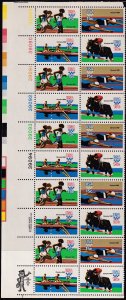 U.S Sc# 1791 / 1794 15¢ Summer Olympic Games plate number blk of 20 MNH 1979
