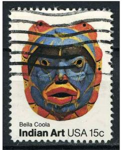 USA 1980 - Scott 1837 used - Indian Art, bella coola Mask 