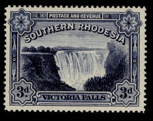 SOUTHERN RHODESIA GV SG35b, 3d deep blue, M MINT.