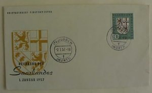 GERMANY FDC BROKEN N VARIETY # 249 CAT 75M (=$ 40.00)