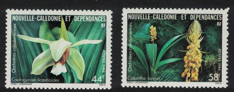 New Caledonia Orchids 2v 1986 MNH SG#789-790