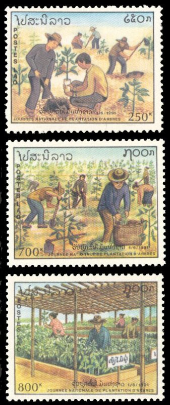 Laos 1991 Scott #1049-1051 Mint Never Hinged