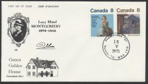 1975 #658-659 Canadian Authors FDC, NR Covers Cachet, Toronto Postal Station 'U'