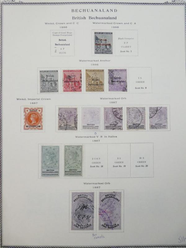 EDW1949SELL: Briefmarken Bechuanaland & Protectorate Auswahl Quality VF Mog &