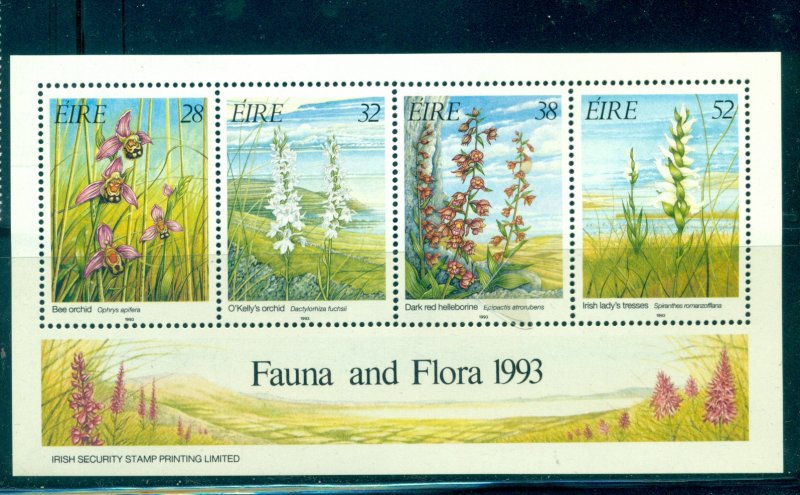 Ireland - Sc# 891-4a. 1993 Orchids MNH Set & Souv. Sheet. $17.25.