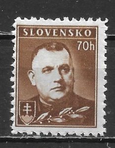 Slovakia 43b 70h Tiso single MNH (lib)