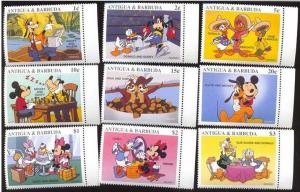 ANTIGUA BARBUDA 9 SETS DISNEY